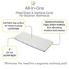 BreathableBaby All-in-One Fitted Sheet & Waterproof Cover for 33" x 15" Bassinet Mattress (2-Pack) - 2 of 3