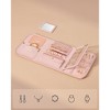 Travel Jewelry Case, Foldable Jewelry Organizer with Mirror, Large Capacity Jewelry Roll, Woven Embossed PU Leather, Gift Idea - 4 of 4
