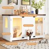 Large Cat Litter Box Enclosure, Hidden Litter Box Furniture, Wooden Cat House with Scratching Post, Cat Washroom Side End Table for Living Room - 4 of 4