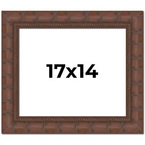 PosterPalooza | 17x14 Wide Bamboo Picture Frame, UV Acrylic, 4 Finishes - Brown, Black, Silver, and Natural - 1 of 4