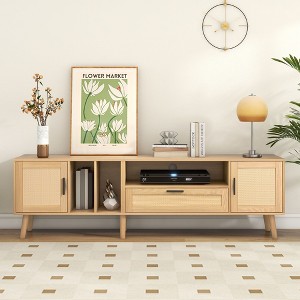 Sapphtopaz Modern TV Stand for TVs TV Entertainment Center with Drawers and Open Shelves, TV Stands for Living Room - 1 of 4