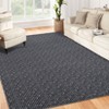 Washable Modern Braided Printed Rug Non Slip Low Pile Rug Soft Contemporary Throw Floor Cover Foldable Indoor Carpet for Living Room Bedroom - 3 of 4