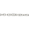 Black Bow Jewelry Men's 6.5mm Sterling Silver D/C Solid Elongated Cable Chain Necklace - 4 of 4