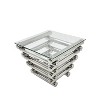NicBex Modern 55.12" Rectangle Coffee Table with Glass Top and Steel Frame for Living Room and Office - 3 of 4