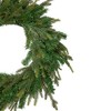 Northlight Real Touch™️ Pre-Lit LED Gunnison Pine Artificial Christmas Wreath - 24" - Clear Lights - 2 of 4