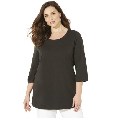 Catherines Women's Plus Size Petite Suprema Feather Together Tee - 3xwp ...