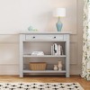 Aoxun Antique White Retro Entryway Table - Console Table with Drawer & 2 Shelves, Slim Design for Hallway, Living Room, or Foyer - 2 of 4