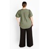 Women's Plus Size Georgia Shirt - olive | CITY CHIC - 3 of 4