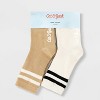 Toddler 6pk Striped Neutral Varsity Crew Socks - Cat & Jack™ - 2 of 3