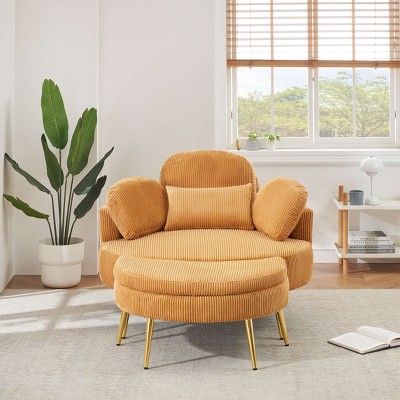 61 inches beige comfortable seat small sofa with small end table