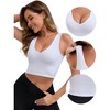 INSPIRE CHIC Women's Reversible V-Neck Athletic Wide Straps Stretchable Breathable Ribbed Sport Tank Bras - 3 of 4
