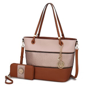 MKF Collection Vallie Color-Block Women’s Tote Bag with Wallet by Mia K - 1 of 4
