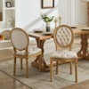 PAGED French Style Dining Chairs Set of 2 with High Backrest Wood Frame Living Room Chairs with Nailhead Trim for Living Room - 2 of 4