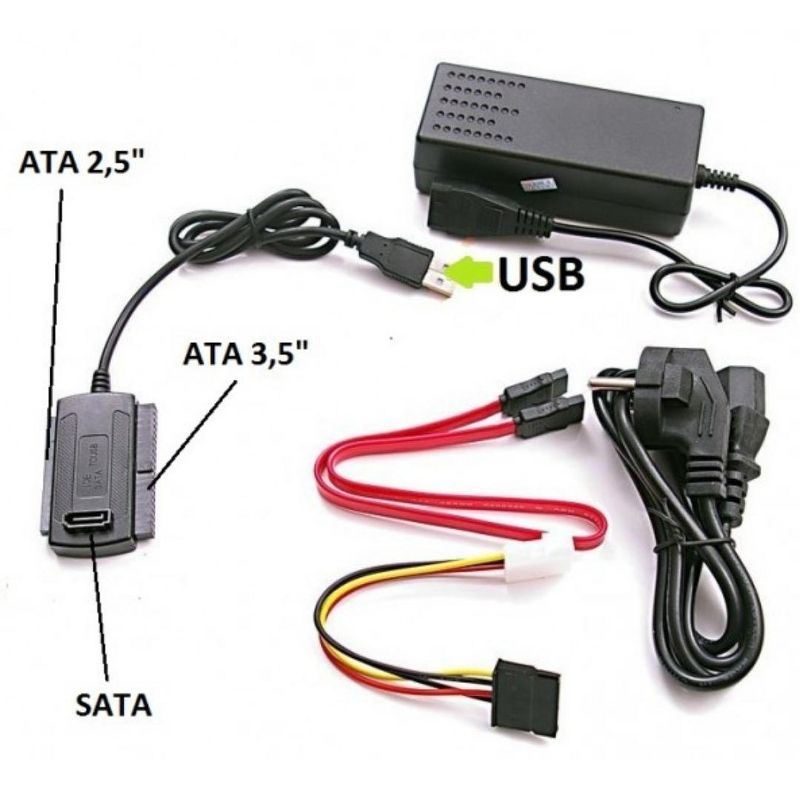 Sanoxy USB 2.0 to SATA/PATA/IDE Drive Adapter Converter Cable Set, 4 of 5