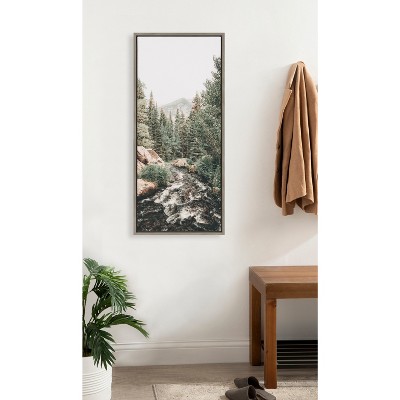 Meet Me Here Vertical Landscape Canvas Print with Gray Frame
