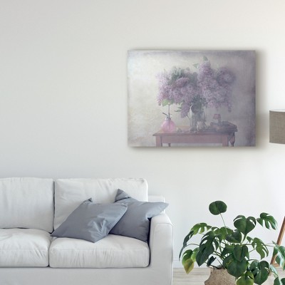 Large Purple Lilacs Botanical Canvas Print