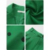 EXLURA Women's Business Blazer and High Elastic Waist Pant Suit Set Loose Fit Casual Fall Winter 2 Piece Suits for Work - 4 of 4