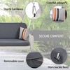 NicBex 2-Seat Wicker Hanging Porch Swing with Chains,Cushion and 2 Pillow for Patio Bedroom Porch Garden - 4 of 4
