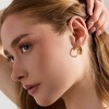 EVRY JEWELS WATERPROOF Gold or Silver Plated Stainless Steel Golden Hoop Earrings - 2 of 3