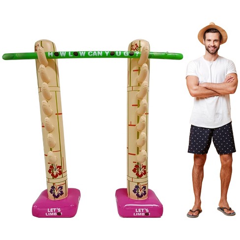 Luau Limbo Game Set - Inflatable Limbo Sticks For Kids & Adults, Pool ...