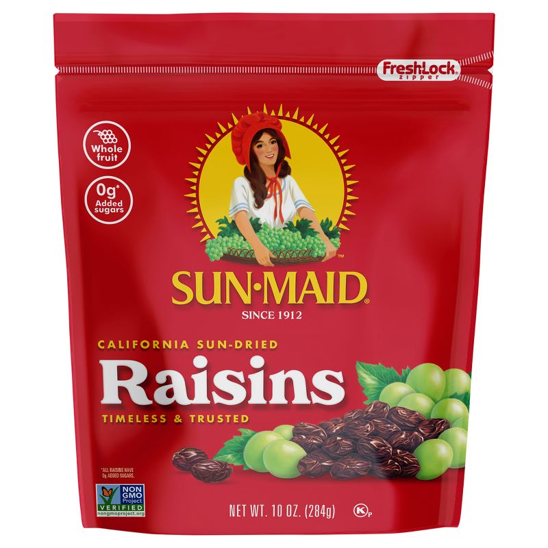 Sun-Maid Natural California Raisins Resealable Bag -10oz, 1 of 15