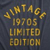Mens Vintage 1970s Limited Edition T Shirt Funny Cool 1970 Theme Classic Tee For Guys - Crazy Dog Men's T Shirt - 2 of 4