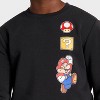 Boys' Super Mario Fleece Graphic Sweatshirt - Charcoal Gray - 2 of 4