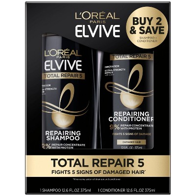 L'Oreal Paris Total Repair 5 Shampoo and Conditioner Set - 25.2 fl oz