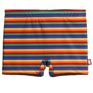 City Threads USA-Made Girls UPF 50+ Printed Swim Boy Shorts - 1 of 4
