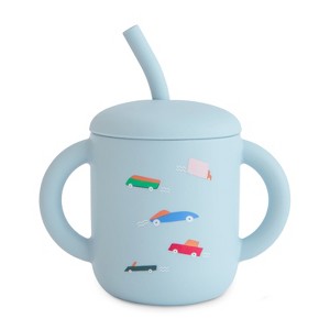 Mushie Silicone Training Cup + Straw - 1 of 4