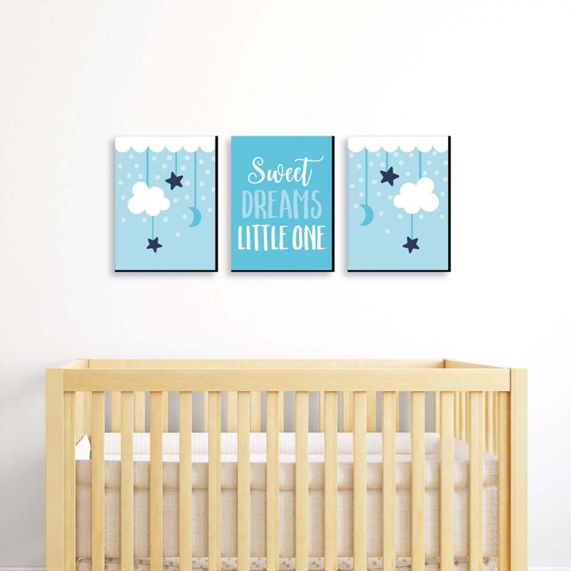Big Dot of Happiness Baby Boy - Blue Nursery Wall Art and Kids Room Decorations - Gift Ideas - 7.5 x 10 inches - Set of 3 Prints, 2 of 8