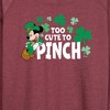 Women's - Disney - Too Cute To Pinch Lightweight French Terry Wide Neck Long Sleeve Shirt - 2 of 4