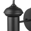 Globe Electric 1-Light 9.86" Metal Indoor Outdoor Wall Sconce Matte Black - 2 of 4