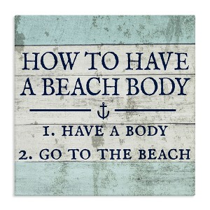 Stupell Industries Sassy Beach Body Steps, 24" x 24" - 1 of 4