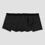 Fruit of the Loom Select Men's 4pk Breathable Friction Guard Pouch Boxer Briefs - Black