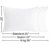 2 Pack Cotton Pillowcases, Breathable and Soft Bed Pillow Cases with Envelope Closure - NTBAY - 4 of 4