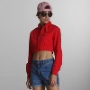 Women's Mini Cropped Racer Jacket - 4 of 4