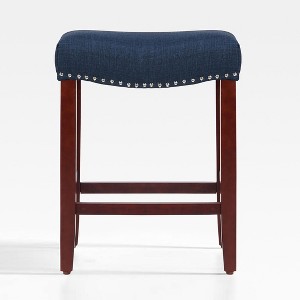 WestinTrends 24" Upholstered Saddle Seat Counter Stool - 1 of 4