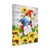 MAKIKO 'Gnomes With Sunflowers' Canvas Art - 3 of 4