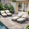 Patio Chaise Lounge Chair Set of 4, Wicker Chaise Lounge Outdoor Rattan Reclining Chair with Adjustable 5-Position,5-inch Cushion & Lumber Pillow - 2 of 4