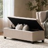 NicBex Modern 51.25" Storage Bench Wood Accent Stools with Cushioned Top for Bedroom and Entryway - 2 of 4