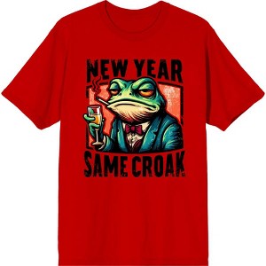 New Year Same Croak Adult Crew Neck Short Sleeve Tee - 1 of 2