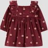 Carter's Just One You® Baby Girls' 2pc Floral Dress - Maroon - 3 of 4
