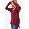 ellos Plus Size Hi-Lo V-Neck Pullover - 3 of 4