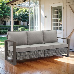 Gymojoy Outdoor Sofa 3-Seat Patio Sofa Deep Seat Sofa with Cushion - 1 of 4