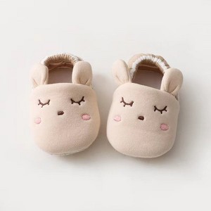 MyKids-Usa Baby Cartoon Animal Embroidered Graphic Cotton Filling Design Warm Toddle Shoes - 1 of 4