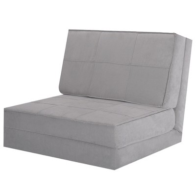 Costway Convertible Sofa Bed 3-in-1 Pull-out Sofa Chair Adjustable  Reclining Chair Grey