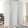 vidaXL Paulownia Room Divider 5-Piece Folding Screen for Bedroom Living Room Office Spanish Wall Privacy Screen White Solid Wood - 2 of 4
