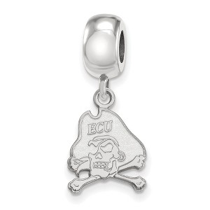 Black Bow Jewelry Sterling Silver East Carolina Pirates NCAA Bead Charm - 1 of 4