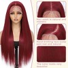 Jessie's Wig 22 Inch Straight Wig 6x5 Pre Cut Lace #99J 1 Pc/Pack - 3 of 4